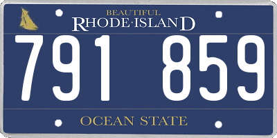 RI license plate 791859
