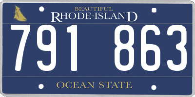 RI license plate 791863