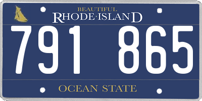 RI license plate 791865