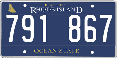 RI license plate 791867