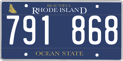 RI license plate 791868