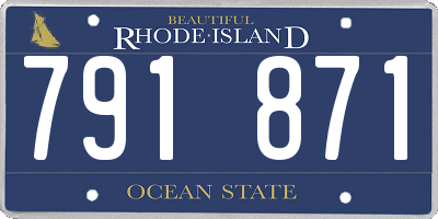 RI license plate 791871
