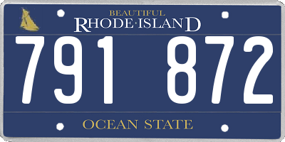 RI license plate 791872