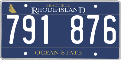 RI license plate 791876
