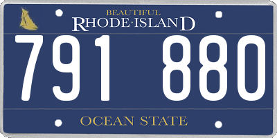 RI license plate 791880