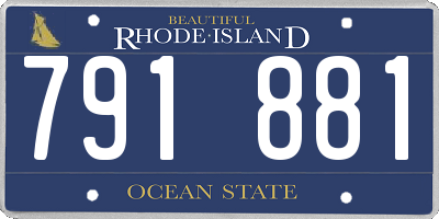 RI license plate 791881