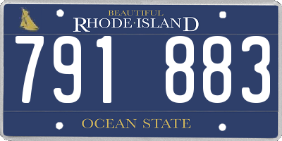 RI license plate 791883