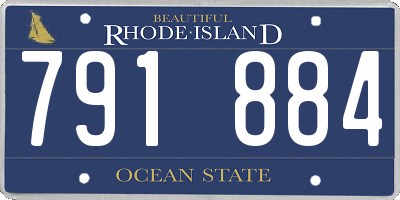 RI license plate 791884