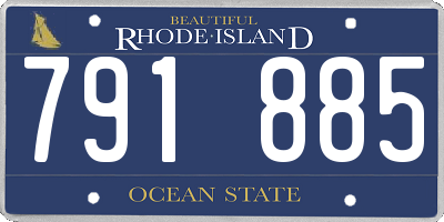 RI license plate 791885