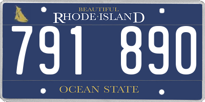 RI license plate 791890