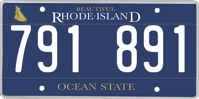 RI license plate 791891