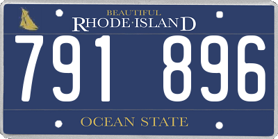 RI license plate 791896