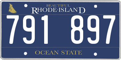 RI license plate 791897