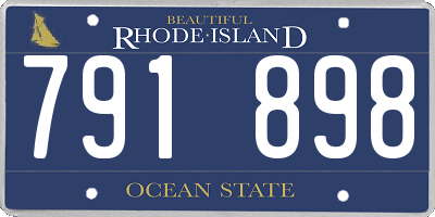 RI license plate 791898