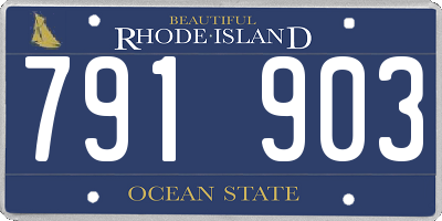 RI license plate 791903