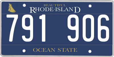 RI license plate 791906