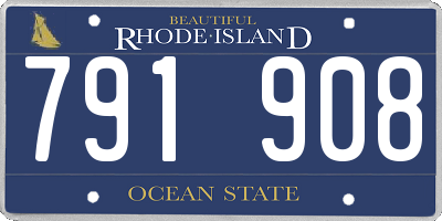 RI license plate 791908