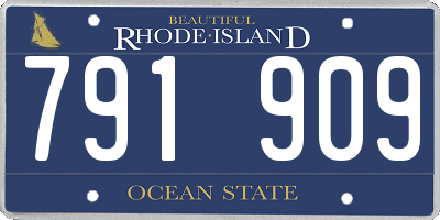 RI license plate 791909