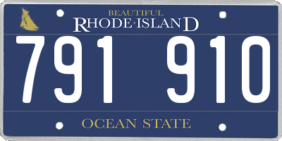 RI license plate 791910