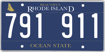 RI license plate 791911