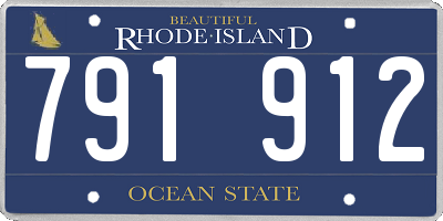 RI license plate 791912