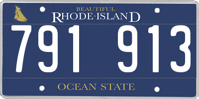 RI license plate 791913