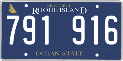 RI license plate 791916
