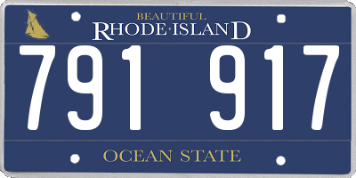 RI license plate 791917