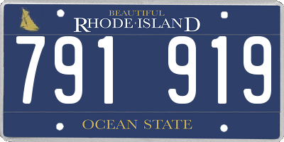 RI license plate 791919