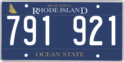 RI license plate 791921