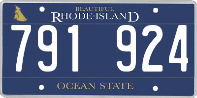 RI license plate 791924