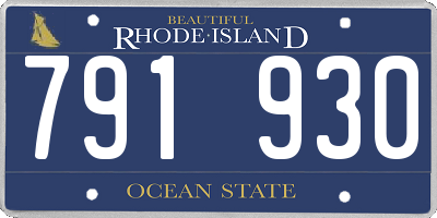 RI license plate 791930