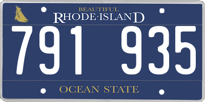RI license plate 791935