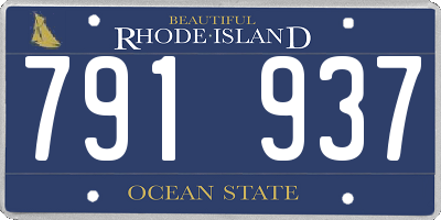 RI license plate 791937