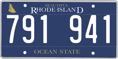 RI license plate 791941