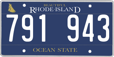 RI license plate 791943