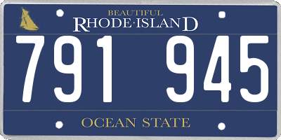 RI license plate 791945