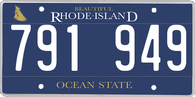 RI license plate 791949