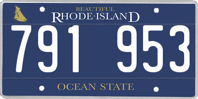 RI license plate 791953