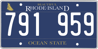 RI license plate 791959