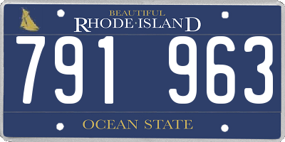 RI license plate 791963