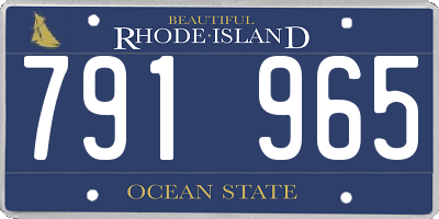 RI license plate 791965