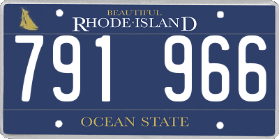 RI license plate 791966