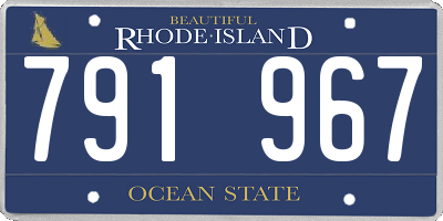 RI license plate 791967