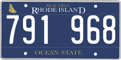 RI license plate 791968