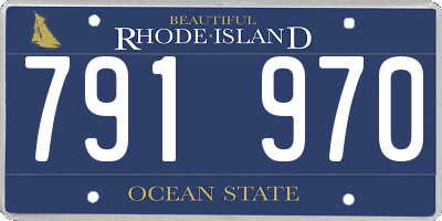 RI license plate 791970