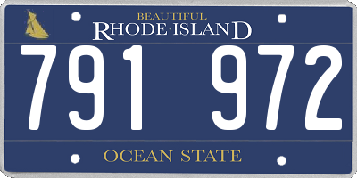 RI license plate 791972