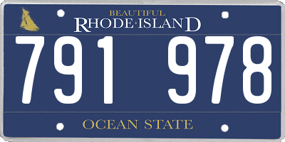 RI license plate 791978