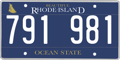 RI license plate 791981