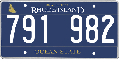 RI license plate 791982